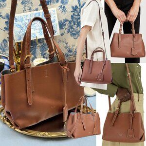 🆕 OROTON 🧿 NWOT Margot Mini Day Crossbody Bag, Whiskey Leather